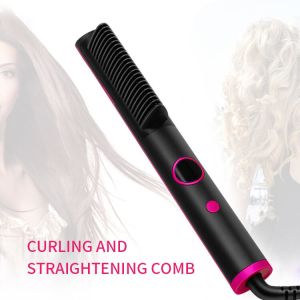Negative Ions Electric Hair Brush Anti Scald Hair Straightener Brush