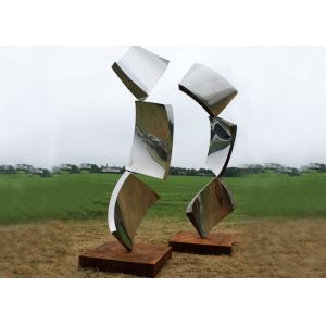 China Outside Design Abstract Metal Garden Sculptures , Modern Lawn Sculpture on sale