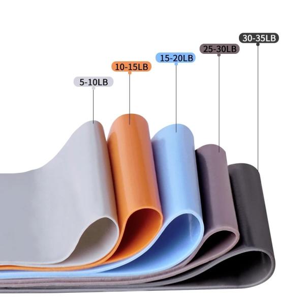 Natural Latex Gym Exercise Strength Elastic 60cm Resistance Bands For Fitness Yoga Crossfit Training