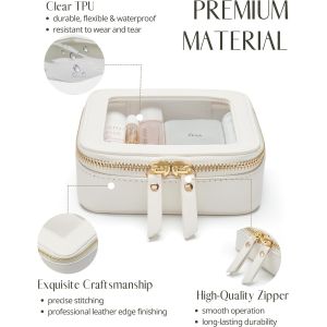 Small Cosmetic Bag for Purse Mini Makeup Bag for School Cute Clear Make Up Pouch