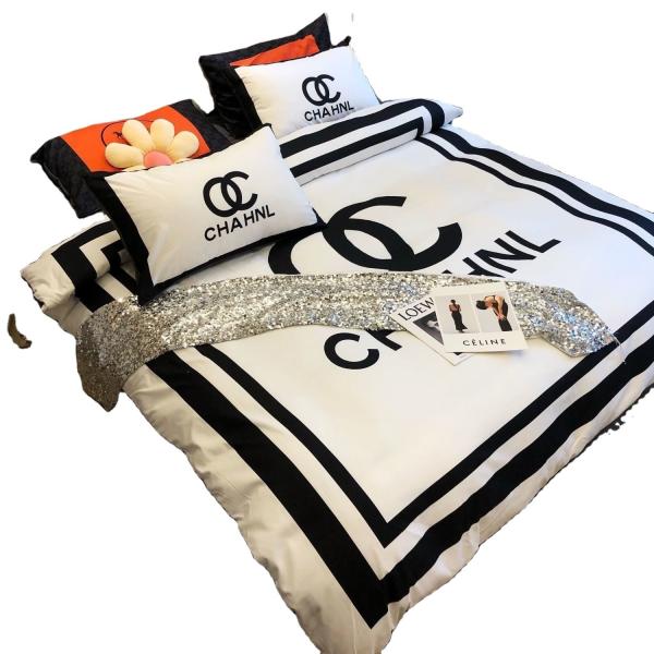 Buy 4-In-1 White King Size Bedding Set Satin Soft Like Silk Polyester Fabric Density at wholesale prices
