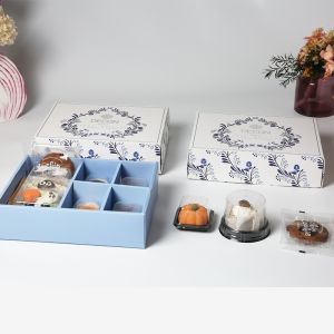 Elegant Partitioned Cookie Gift Box Customizable Packaging Foldable Design