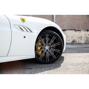 Gloss Black Lips 2 Piece Forged Wheels For Volkswagen T6 20inch Satin Face Rims