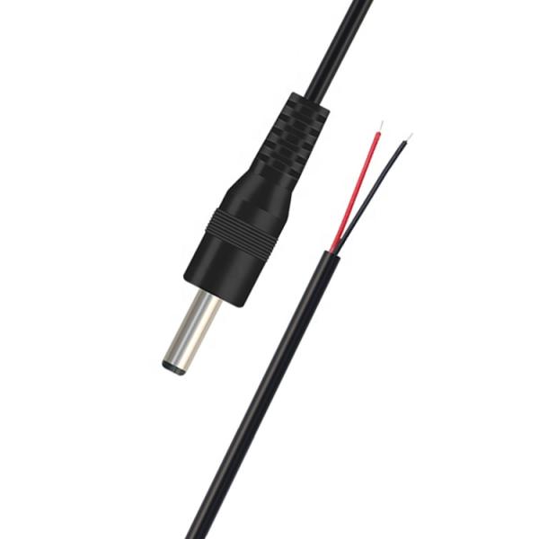 DC Barrel Jack Male 3.5x1.35mm to Stripped Tinned Wire Pigtail Bare End Cable