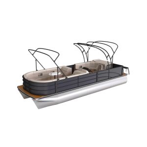 23ft Leisure Recreational Pontoon Boat With Lounge Seating 8-12 People Capacity