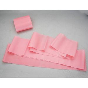 Pink colour resistance yoga stretch band/latex dyna band