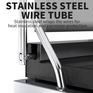 Electric Silver White Table Top Panini Contact Grill for Perfectly Grilled