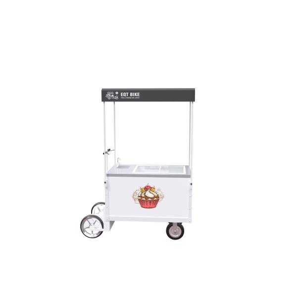 Buy Freezer Cart Scooter Bicycle CE Customized logo For Ice cream Sale White All Stainless Steel at wholesale prices