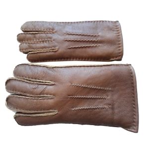 Lambskin Fashion Womens Soft Leather Gloves Plain Style For Hands Warm