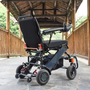 PU Tyre Foldable Electric Wheelchair Portable Lightweight