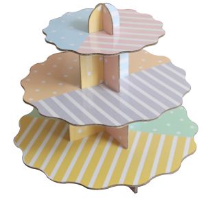 Personalised Cardboard Cake Stand Down Packing For Advertisement / Promotion