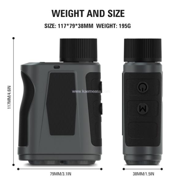 kaemeasu 600m Optical Telescope Golf Rnagefinder USB Charging Distance Meter 95% Transmittance H600H