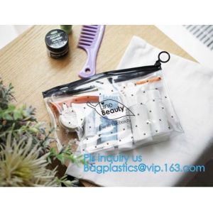 hospital used slider zipper zip packaging pvc bag, Gravure Printed slide zipper