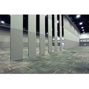 Modern Melamine Board Folding Partition Walls / Acoustic Sliding Room Dividers