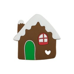 Custom Silicone Baby Teether With Halloween Ghost Gingerbread Man Shape