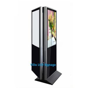 Double Sided 180W 65 350CD/Sqm LCD Touch Screen Kiosk