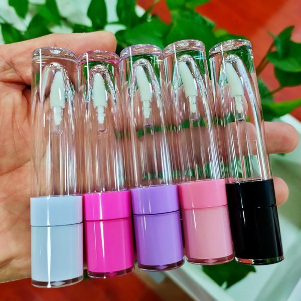 OEM empty lip gloss tube cute lipgloss tubes 5 colors Plastic Lip Gloss Tube