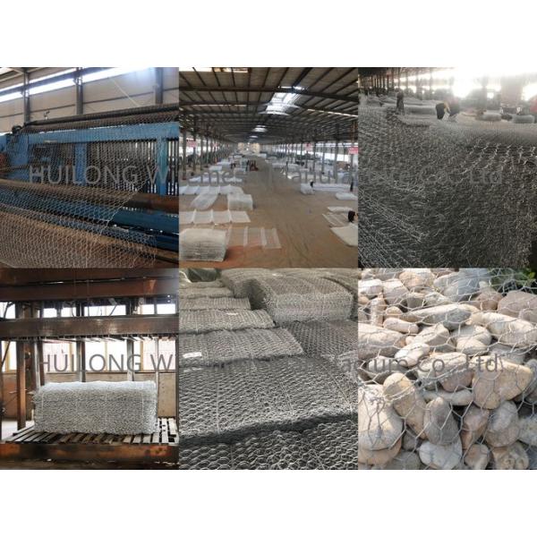 100x120mm Opening High Strength Galvanised Gabions For Dams 3.4mm Selvedge Wire Diameter