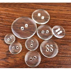 Quality Wholesale 2/4 holes Polyester Plastic Button Transparent Resin Buttons For Shirts for sale