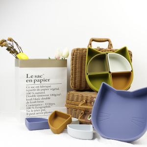 Bear Panda Shape Toddler Silicone Plates Set Non Toxic Eco Friendly