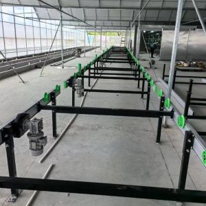 Growing System Rolling Greenhouse Tables Adjustable Shuttle Bench System