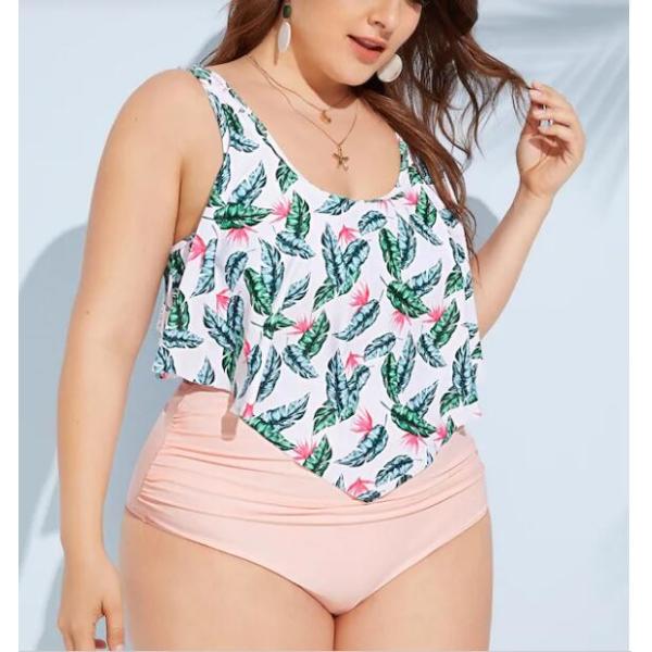 2019 New Plus SizeTwo piece Woman's swimwear Push up