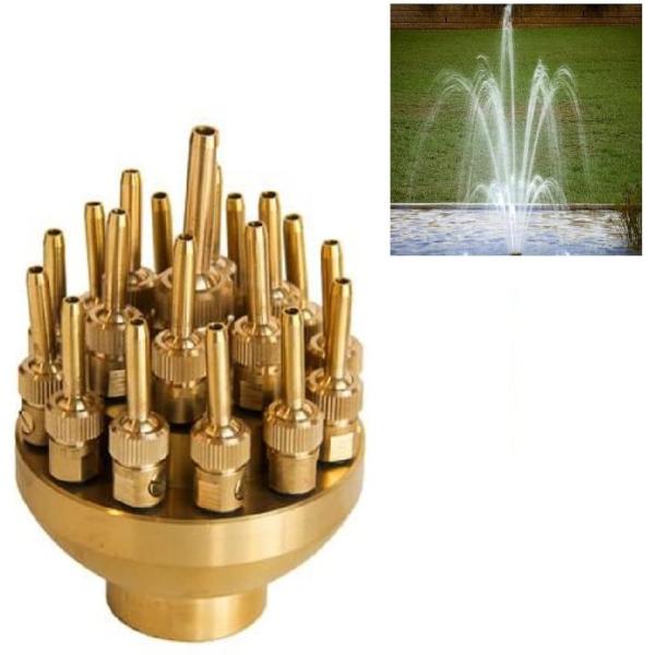 Buy Adjustable 3 Layers Blossom DN25 Brass Fountain Nozzles at wholesale prices