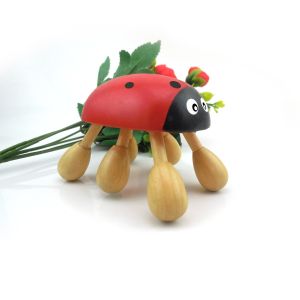 wooden ladybug shaped head massager / body massager- foot roller