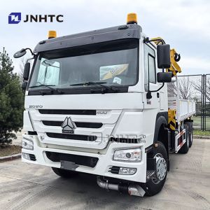 China Sinotruk HOWO 6x4 400HP Cargo Truck With 10ton Boom Crane Truck China Factory on sale