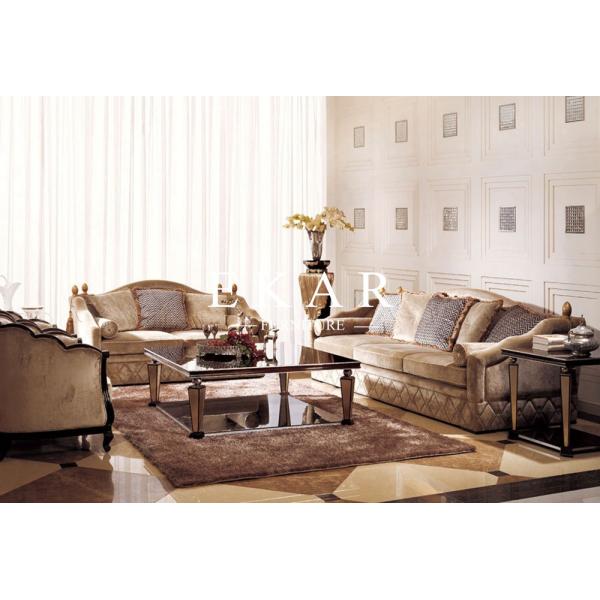 Royal Living Room Furniture Luxury Fabric Arab Sofa Sets Designs MKBN-KS2302-002-001