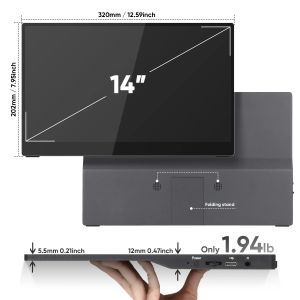 UHD 14.0 Inch IPS 4k Travel Monitor 10 Points Touch Screen USB-C HD For Laptop