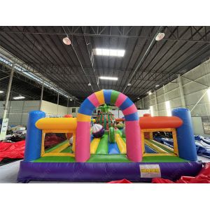 Custom Commercial Obstacle Course Fruit Inflatable Theme Park With Pineapple
