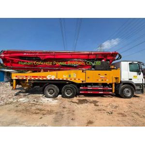 China 2019 Used Heavy Equipment 49m Concrete Pump with 1400mm Feeding Height and MB Chassis on sale