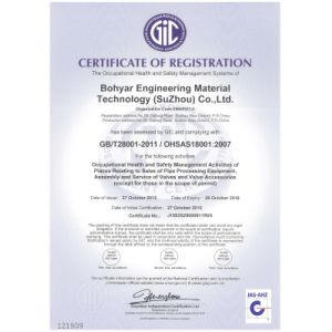 Bohyar Engineering Material Technology(Suzhou)Co., Ltd Certifications