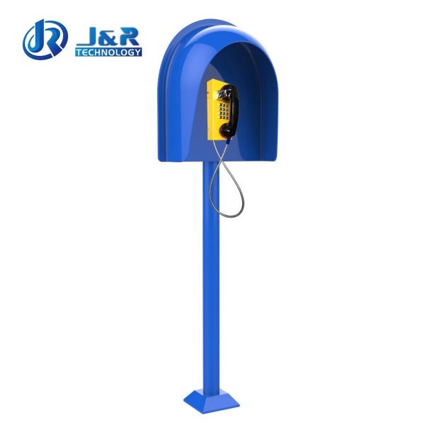 Column Mouting Acoustic Phone Booth Impact Resistant Acoustic Telephone Hood