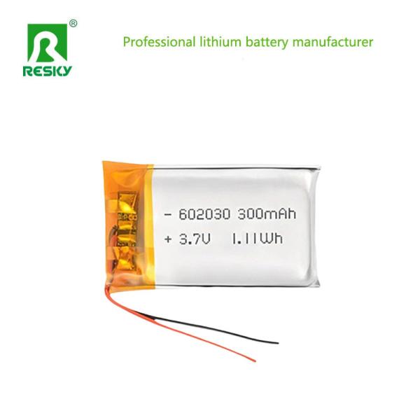 LP602030 3.7v 300mAh Rechargeable Lithium Polymer Battery Durable and Long Cycle Life 500cycles