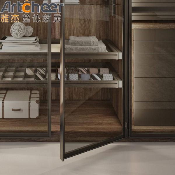 Bedroom Design Walk In Wardrobe Closet With Modern Design And Aluminium Frame Glass Door