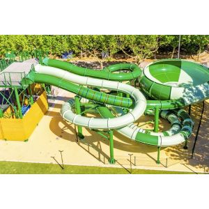 Water Park Playground Games Ride Water Amusement Fiberglass Slide Set