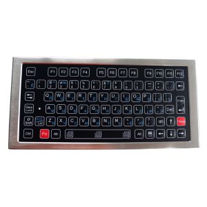 Ruggedized Compact Membrane Keyboard Mini Movable Desktop IP68