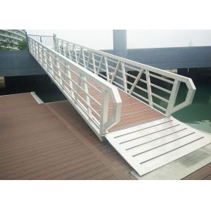 Durable Aluminum Dock Gangway , Aluminum Boat Dock Ramps With Roller