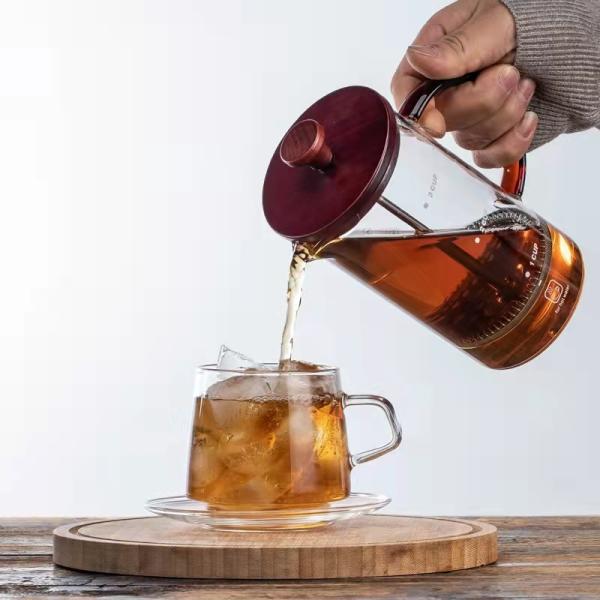 400ml Capacity Round Glass French Press Coffee Maker for Portable Kitchen Accessories