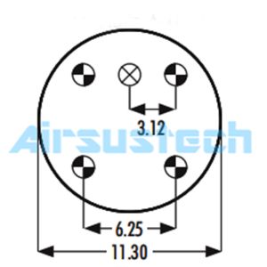 Goodyear Automotive Air Spring 3B14-450 Triple Convoluted Suspenison Parts For