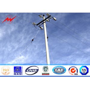 Polygonal 70FT 69kv Metal Steel Utility Poles Galvanized Structure Surface