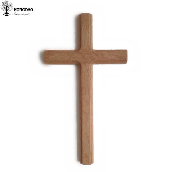 Buy Hand Made Unfinished Design Solid Wood Cross Wall Decor With Stitch Hoop at wholesale prices