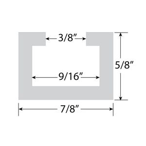 3M-6M Extrusion Aluminum Profiles 6063 Aluminium C Profile