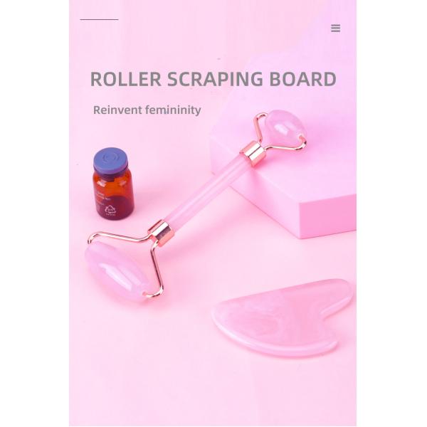 Pink Face Massager Roller , Jade Massager Roller OEM ODM Service