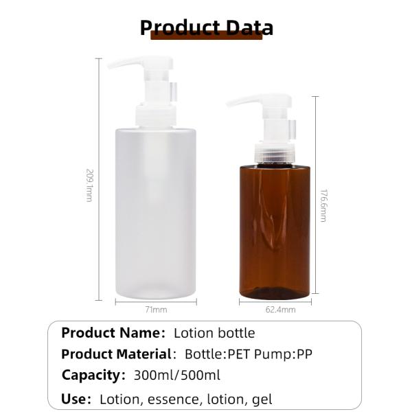 33-410 All Plastic Cosmetic Neck Lotion Pump Bottle 4cc With PET 300ml 500ml