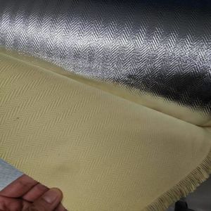 Herringbone Weaving 100% Para Aramid Aluminized Fabric