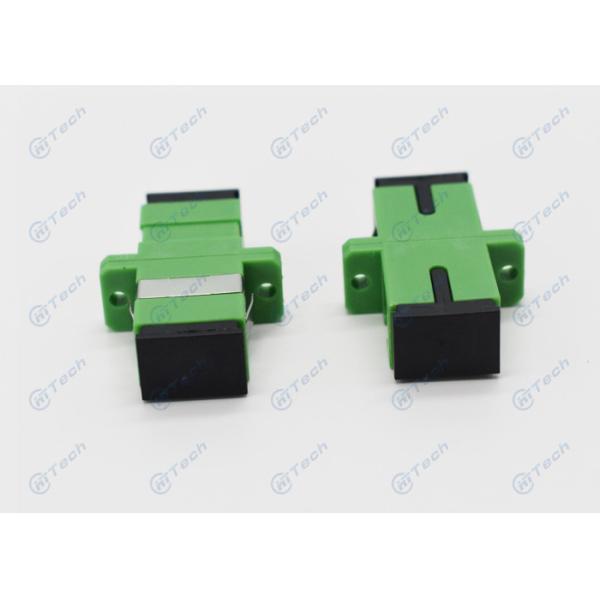 Buy Green Color Fiber Optic Adapter / SC Apc Simplex Adapter With Metal Clip at wholesale prices