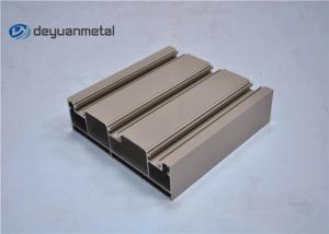 Quality Standard Tan Powder Coating Aluminum Extrusion Shapes With Alloy 6063-T5 for sale